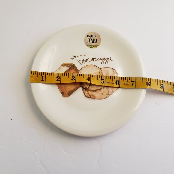Ceramica Cuore 7.5" Ceramic Plates Formaggi Cheese Illustration Made in Italy - Picture 3 of 8